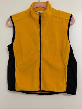 Jones New York Yellow and Black Kids Fleece Vest with Zip